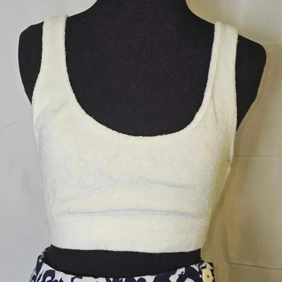 Zara Terry‎ Cloth White Crop Tank Top - Picture 2 of 11